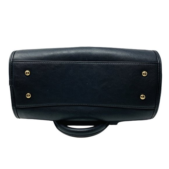 Christian Lacroix Purse Black & Gold Structured Top Handle Bag Vintage Style - Picture 4 of 10